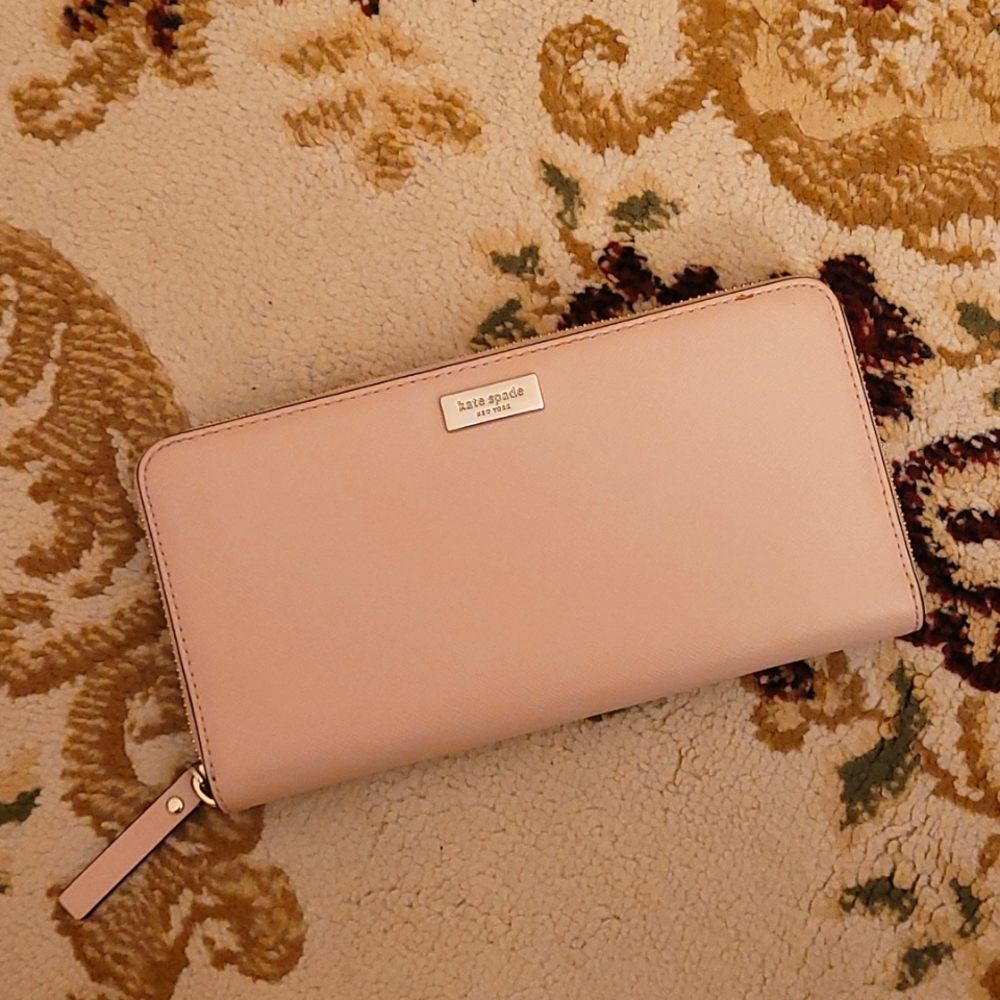 Kate Spade large continental wallet pale pink